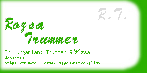 rozsa trummer business card